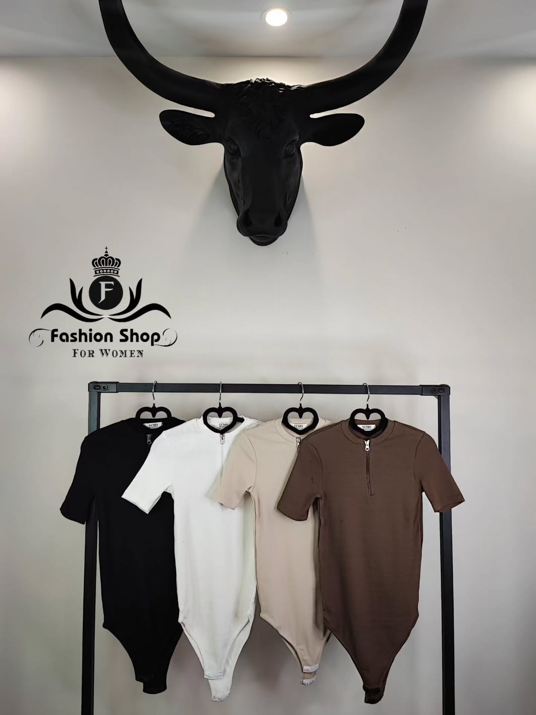 بادی نیم زیپ آستین کوتاه فری سایز